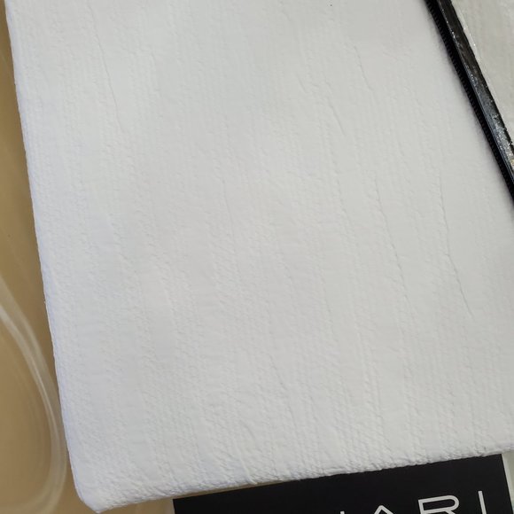 TAHARI Home Full/Queen 100% Cotton Moss Bright White Duvet - Picture 9 of 10